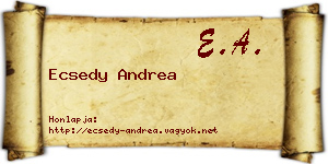 Ecsedy Andrea névjegykártya